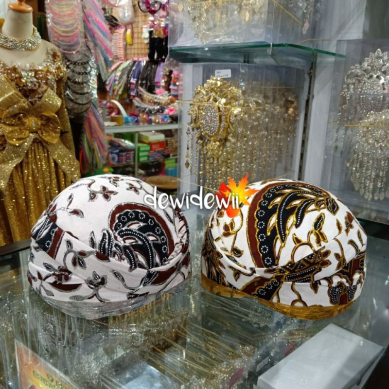 Blangkon Pengantin SUNDA, Motif Batik (BANYAK PILIHAN MOTIF)
