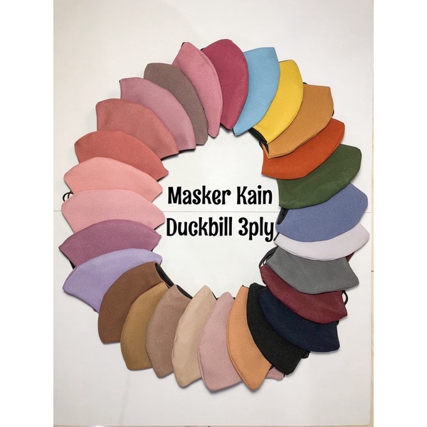 Masker Kain Simple Duckbill 3 Ply