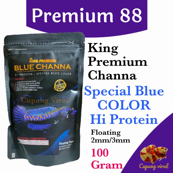 PREMIUM 88 - Pelet Channa King Premium Channa Floating 100 Gram