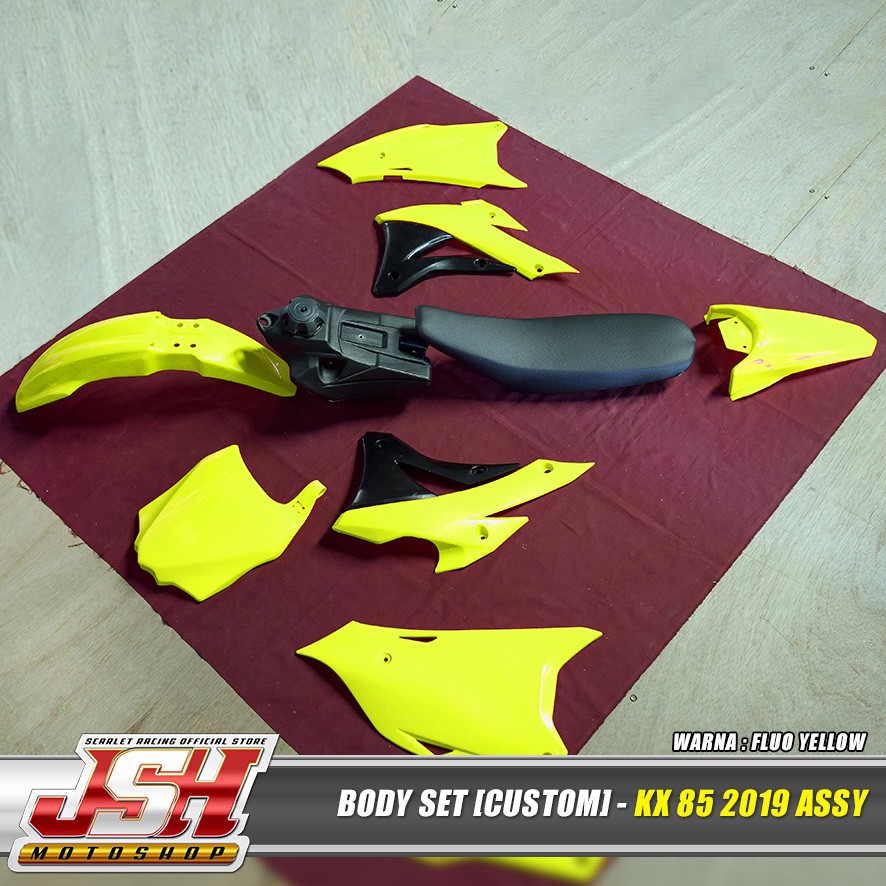 Body Trail BodyKit Fullset Bodyset HRV KX 85 2019 Assy Fluo Yellow