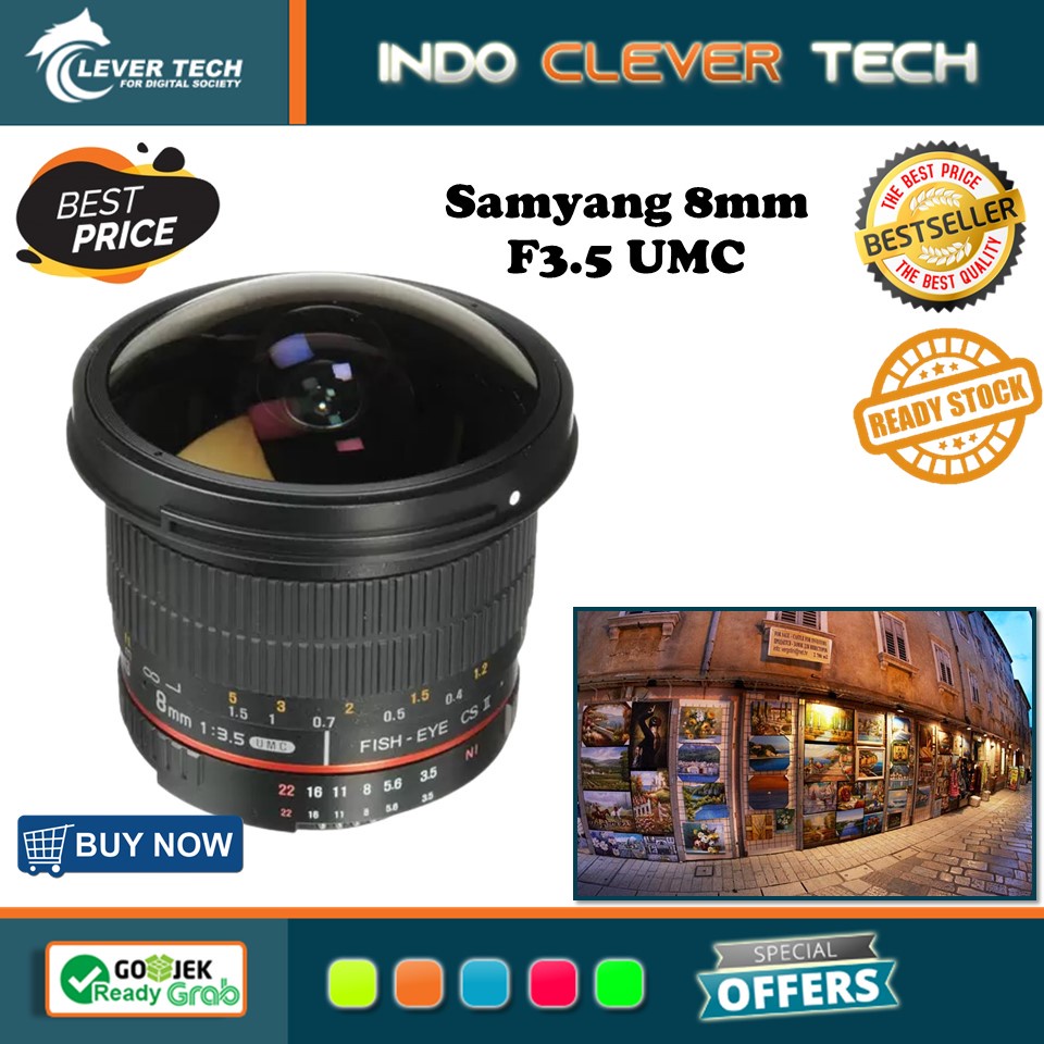 Samyang 8mm F3.5 UMC for Nikon FishEye Lens - LENSA