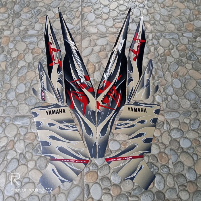 stiker striping motor yamaha jupiter mx 135 2008 gold