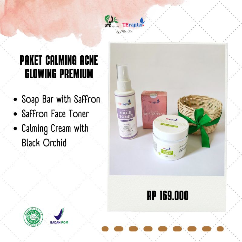 PAKET ACNE / JERAWAT CALMING / UTE SKINCARE / TERAJITA / SKINCARE BUMIL BUSUI / SKINCARE BPOM (Calmi