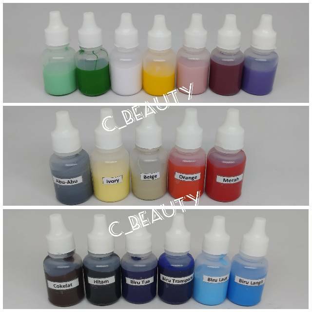 Pigment Pewarna Resin Cat Resin 10gram ada 18 warna Pigment Pewarna Resin Cat Resin 10gram ada 18 warna