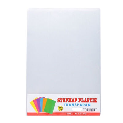 Clean Folder Map L Bening - STOPMAP Plastik Transparant