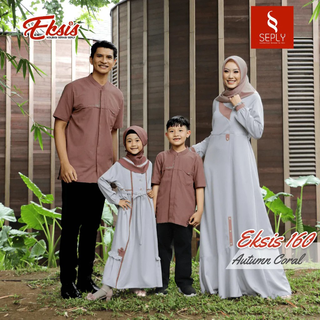 ⭐SARIMBIT SEPLY COUPLE MUSLIM LEBARAN 2021 EKSIS 160 AUTUMN CORAL [BISA COD]⭐
