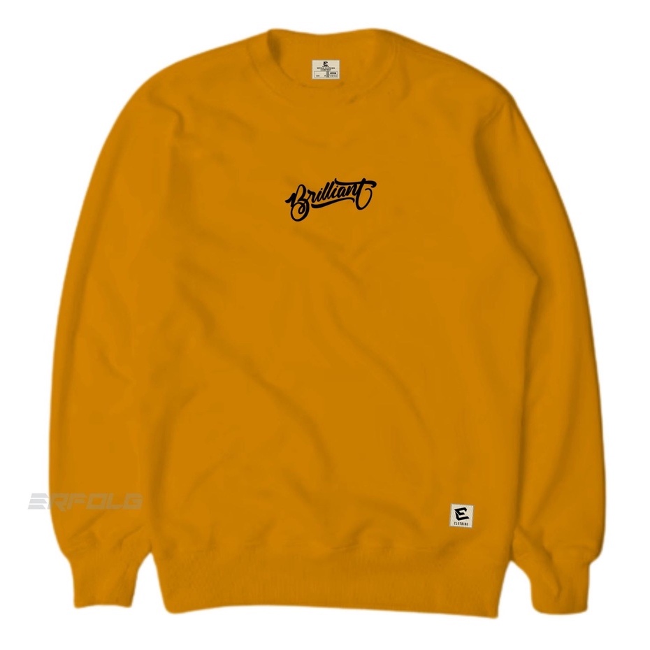 Switer Pria Swater Crewneck Cowok Cewek Erfolg Clothing Warna Abu Misty Black Suiter Terbaru Sablon Simpel Brilliant Oblong Murah Sweater Distro Mustard Kubus Brand Lokal Keren Kerah Tinggi Crunek Motif Cowok Distro Original Kruneck Jumbo Premium