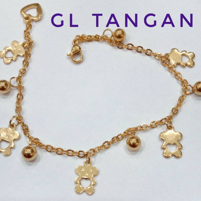 Gelang Rantai wanita Titanium pjg 18cm stainlessteel