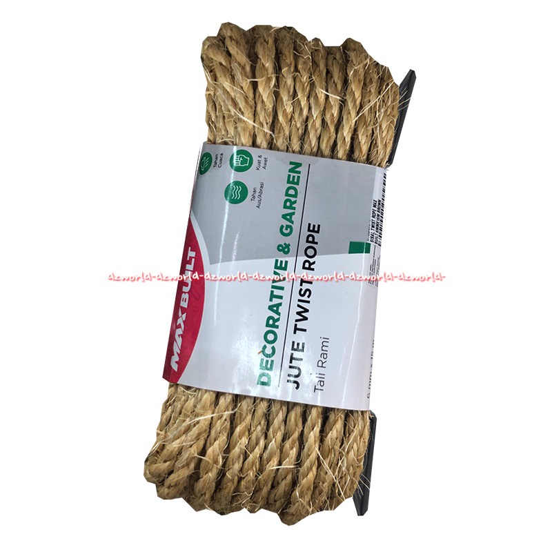 Maxbuilt Multipurpose Rope Sisal Twist Rope 15m Brown Tali Tambang Sangat Kuat Max Built Multi Purpose Ropes Sissal Maxt Built