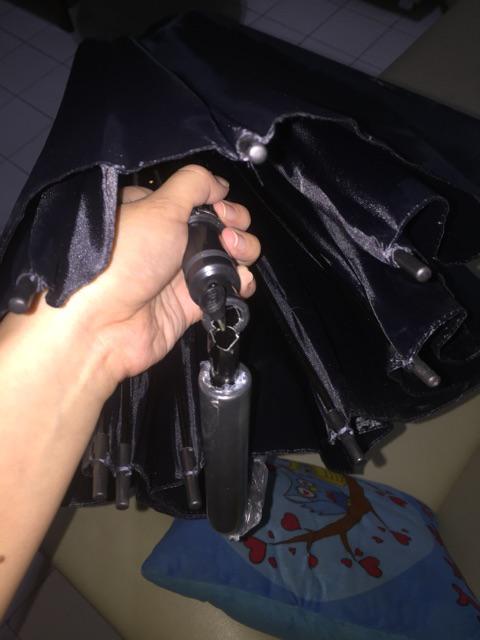 Payung Standar Panjang Hitam Polos