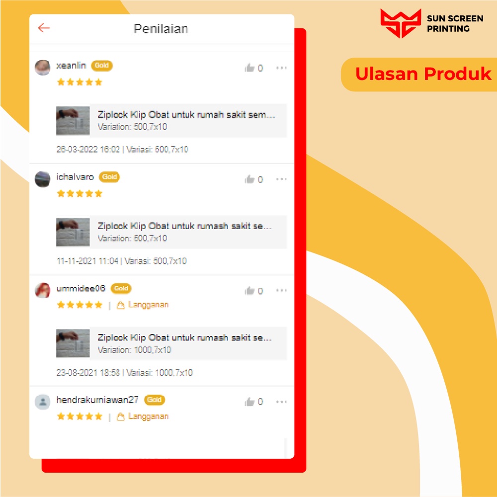 Ziplock Klip Obat untuk rumah sakit semua ukuran