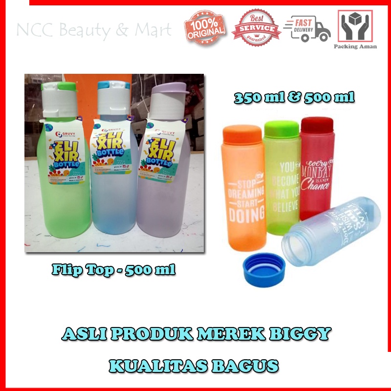 [ASLI] [BIGGY] * NCC * Botol Minum My Bottle Merek Biggy - Bahan Plastik Lunak - BPA FREE