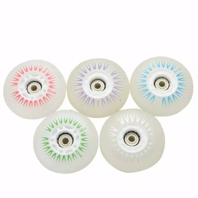 RODA LED KARET UKURAN 70 72 76 MM COCOK BUAT SEPATU RODA