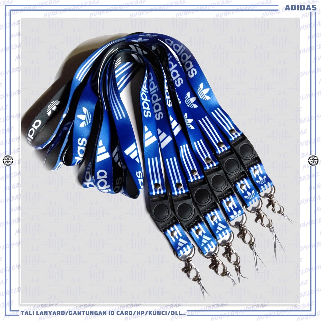 

TALI LANYARD GANTUNGAN ID CARD/HP/KUNCI/DLL.. ADIDAS - BIRU