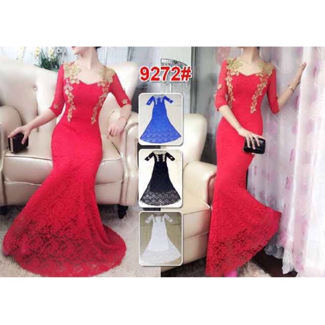 Long dress 9272 gaun panjang gaun pesta baju  muslim  
