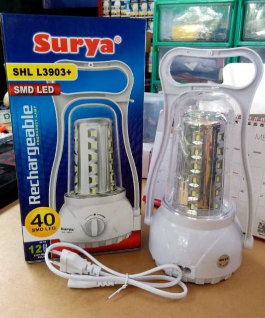 Lampu Emergency LED Surya 3903+/Lampu Darurat Buat Mati Lampu / Padam Lampu