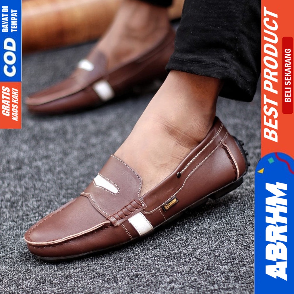 Abrhm Velas - Sepatu Formal Pria Pantofel Kulit Asli