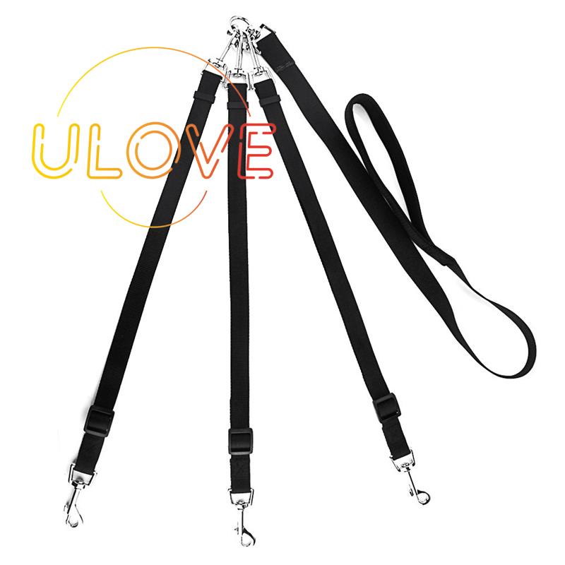 3 Way Dog Leash 3 In 1 Multiple Dog Pet Cat Puppy Leashes Black Shopee Indonesia