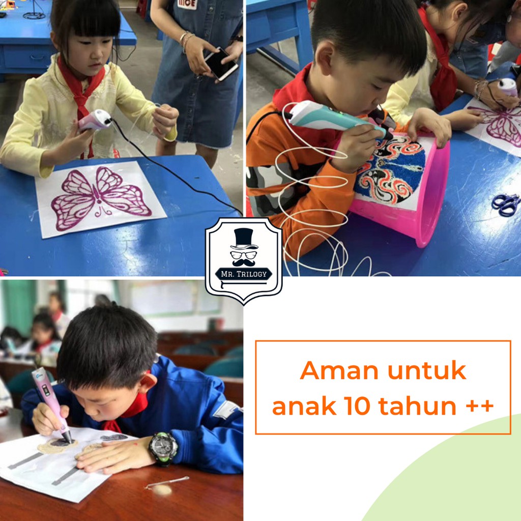 MAINAN PEN 3D 3 DIMENSI TEKNOLOGI TERBARU - MAINAN KADO ANAK MENGGAMBAR 3 DIMENSI