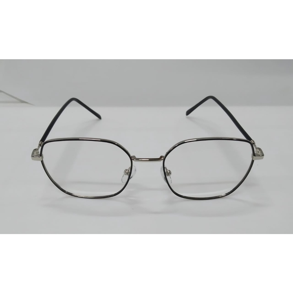 ⭐Gogoland⭐ Kacamata Photocromic Korea / Anti Radiasi 2 In 1Photochromic Pria Wanita R451-K4 HITAM SILVER