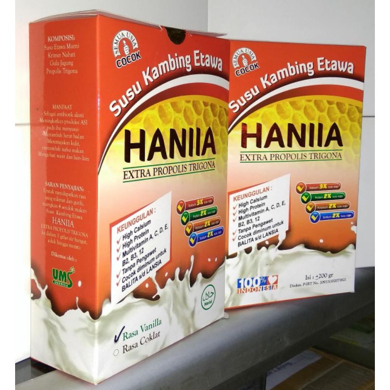 

Susu Kambing Etawa Extra Propolis Trigona HANIIA 100% Original Langsung Link Pabrik Tangan 1