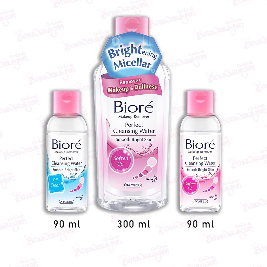 (BOSS) Biore Makeup Remover Perfect Cleansing Water Oil Clear | Cleansing Water Soften Up Micellar Water 90ML/300ML