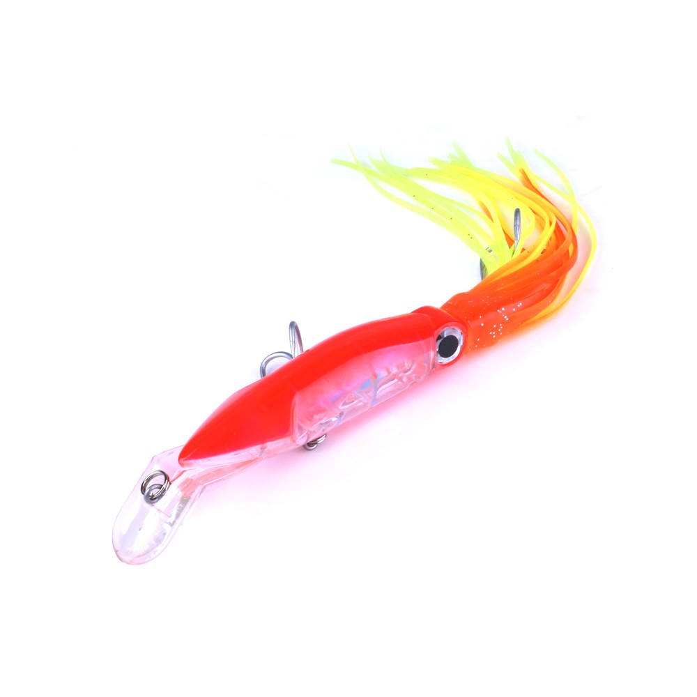 Hengjia 1Pcs 14cm/40g Umpan Pancing Cumi Bentuk Cumi dengan Kail Lembut Fishing Lure Ikan Bait