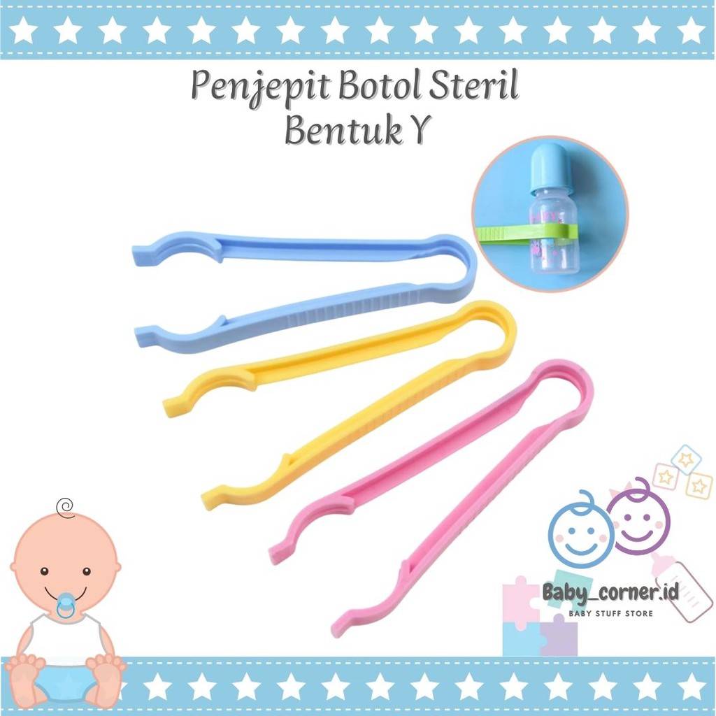 Penjepit Botol Susu Bayi Berbentuk V &amp; Gunting | Capit botol steril