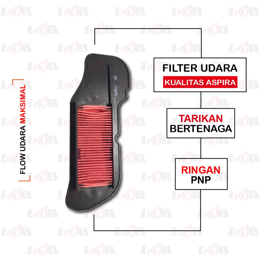 ASPIRA Saringan Filter Udara Mio J Soul Mio Gt  Fino Xride Motor Yamaha Matic 54P