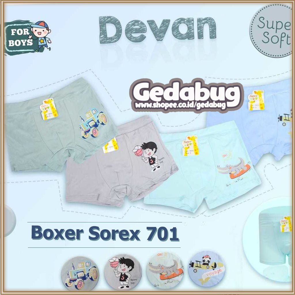 CD Celana dalam anak laki laki Boy Boxer karakter - Boxer anak sorex TM701 - TM 701 | Gedabug