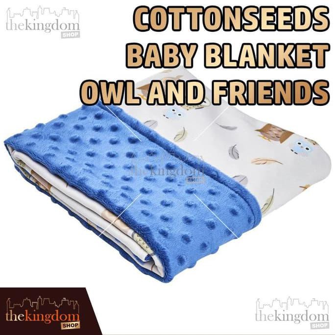 Cottonseeds Baby Blanket Owl And Friends Selimut Anak Bayi Motif Hewan