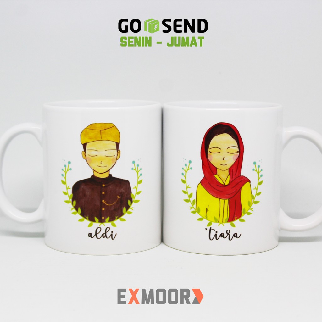 Mug Couple Pengantin Betawi untuk Kado Pernikahan