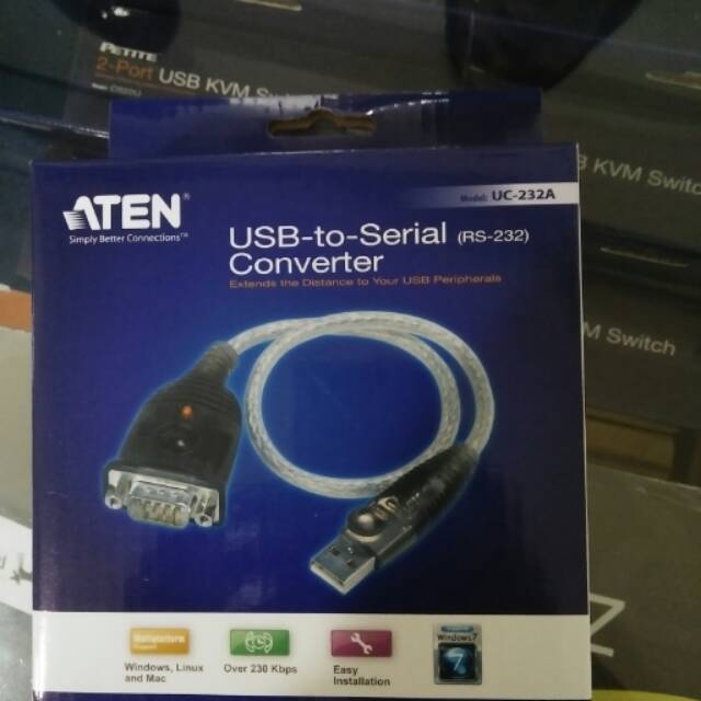 Kabel Converter USB to Serial Converter ( RS-232 ) ATEN