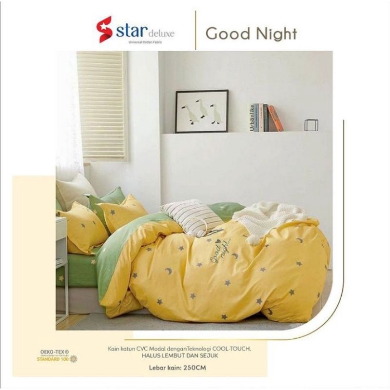 CELICA BEDCOVER & SET SPREI STAR MOTIF GOOD NIGHT