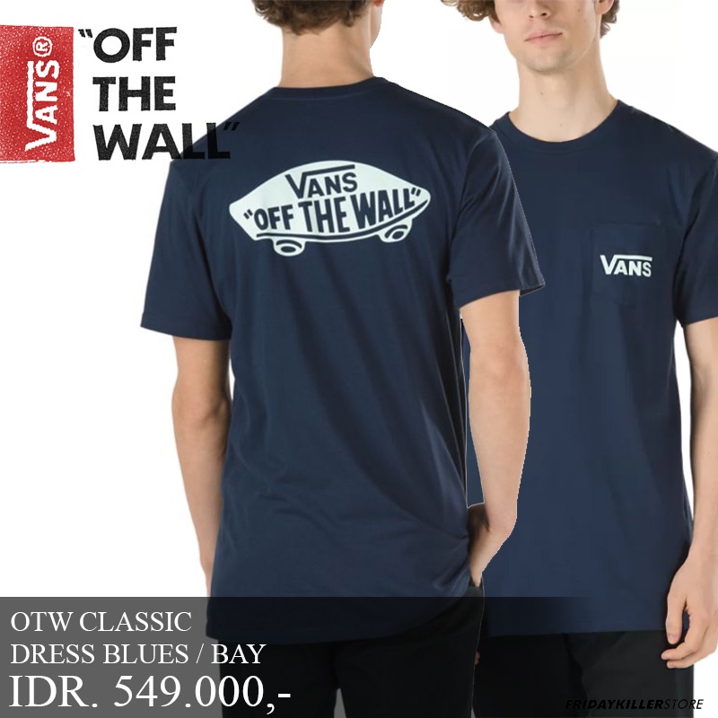 KAOS VANS OFF THE WALL | OTW CLASSIC DRESS BLUES / BAY