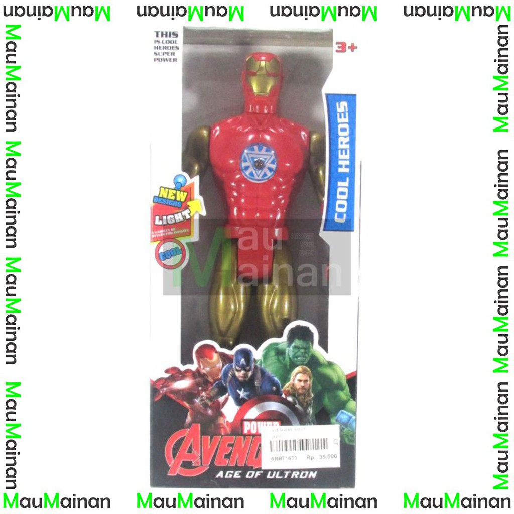 Mainan Figure Avenger | Figure Iron Man Pakai Lampu | Robot Iron Man Action Figure