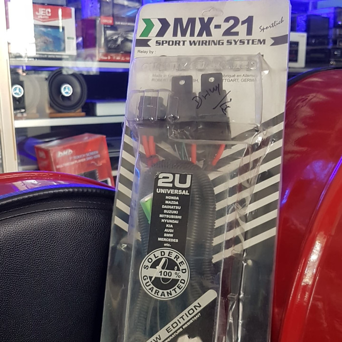 Kabel set relay Lampu 2 relay Mobil Universal h4