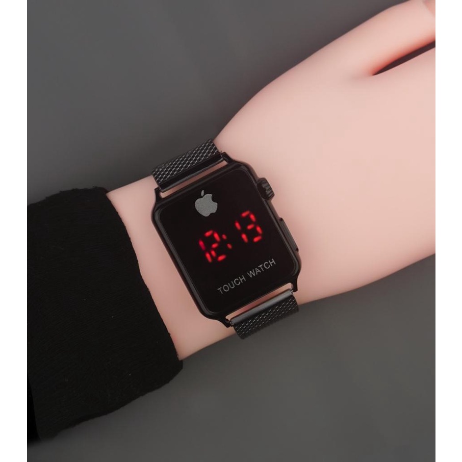 WBS JAM TANGAN PRIA WANITA FREE BATERAI DIGITAL WATCH RUBBER ELEKTORNIK TOUCH MAGNET LED AP022-1