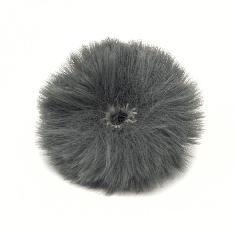 Nickolas1 Lapel Mic Windscreen Pelindung Angin Universal Outdoor Hitam Lembut Furry Wind Muff