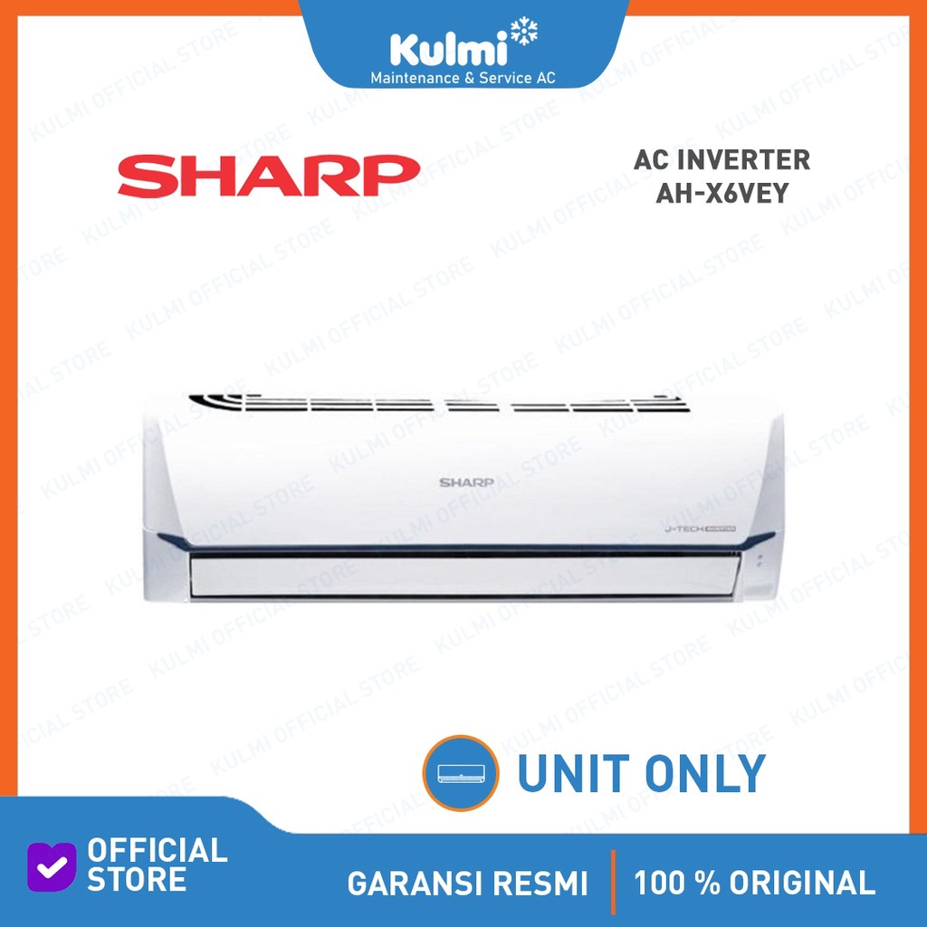 AC SHARP AH-X6VEY 1/2PK STANDART AC SHARP AH X6 VEY 0,5 PK ( Unit Only ) Inverter J.tech