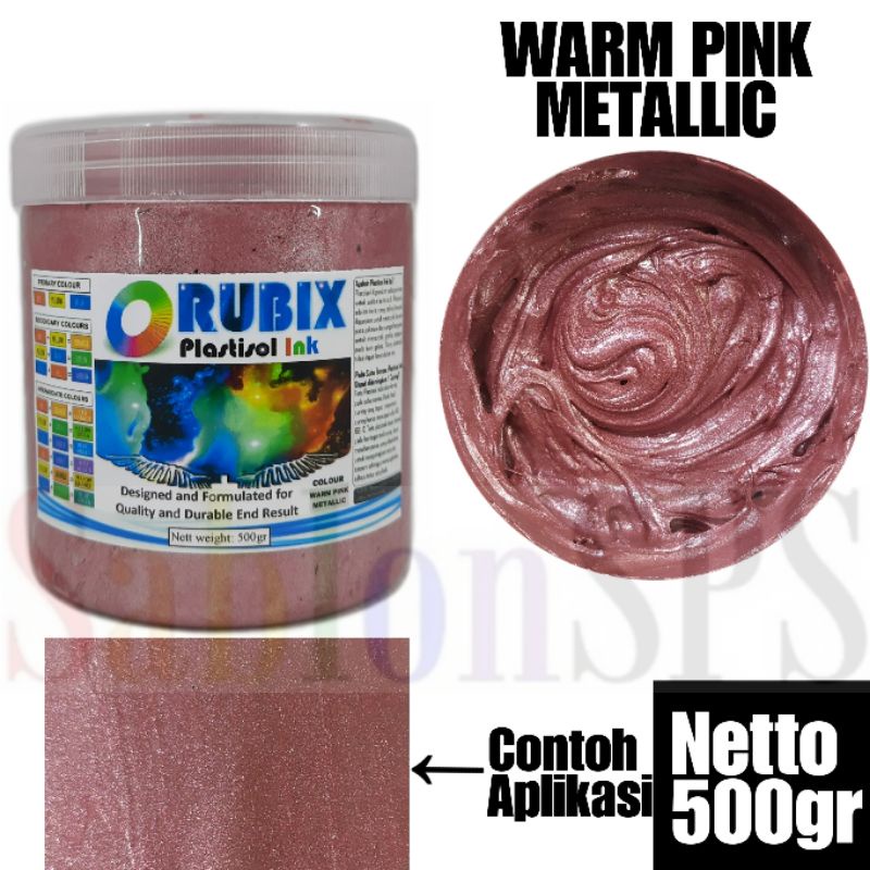 TINTA PLASTISOL DISTRO WARM PINK METALLIC 500GR