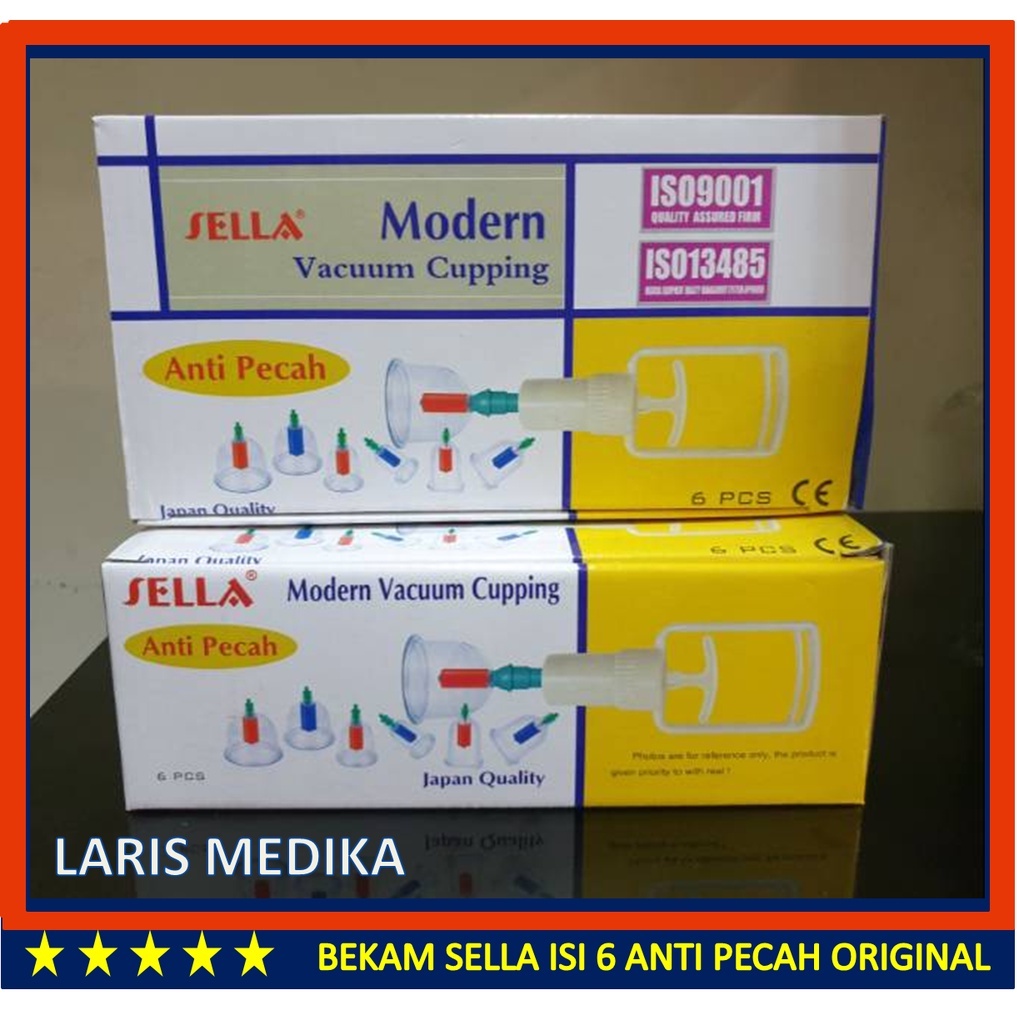 ALAT BEKAM SELLA ISI 6 ORIGINAL / BEKAM SELLA 6 / KOP ANGIN BEKAM / ALAT BEKAM MURAH / CUPPING BEKAM ALAT BEKAM KOP ANGIN 6 PCS PULL OUT AVACUUM APPARATUS