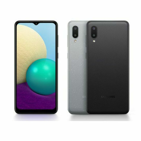 Samsung Galaxy A02 Ram 3GB/32GB layar 6,5 "HD + Infinity-V. Battrai 5000mAh Garansi Resmi