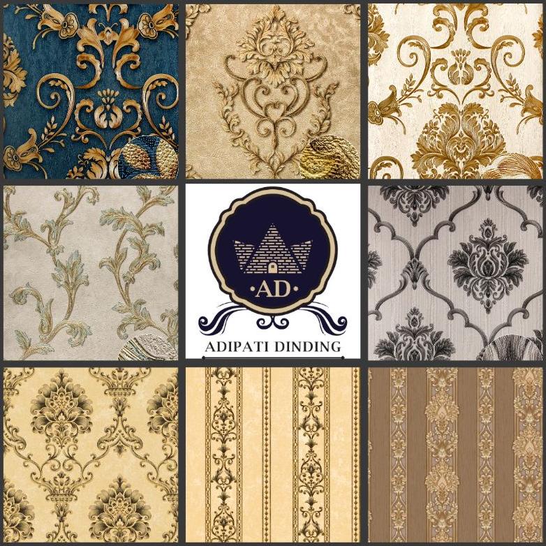 WALLPAPER DINDING VINYL ELEGANT RONA PREMIUM RONA TEBAL TIMBUL BERTEXTURE SIZE 53 CM X 10 METER TERM