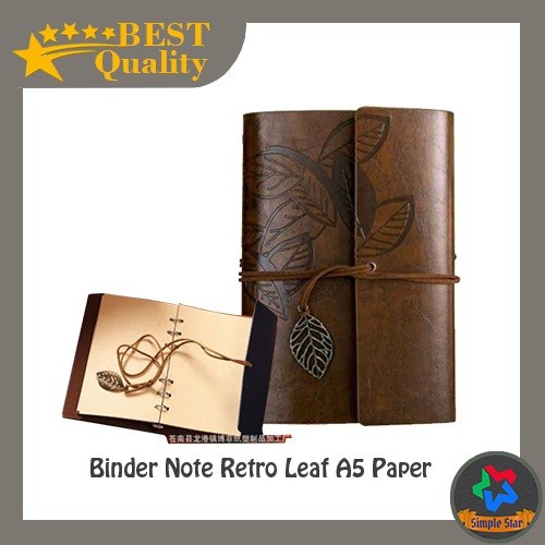 

Hari Ini Buku Catatan Binder Kulit Retro Leaf Besar Coffee-Kertas A5 Coklat Bergaransi