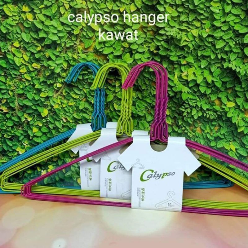 Hanger kawat warna calypso isi 10 gantungan baju besi