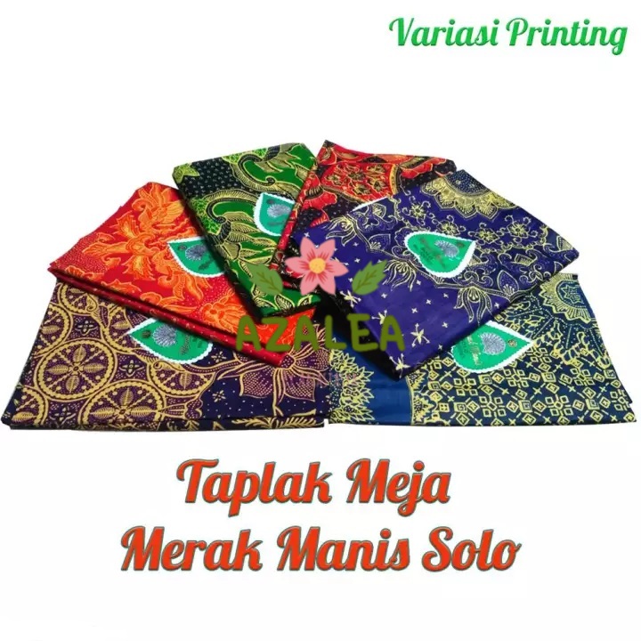 Taplak meja batik Merak manis solo Printing dan Jumputan Taplak meja tamu sekolah kantor pesta