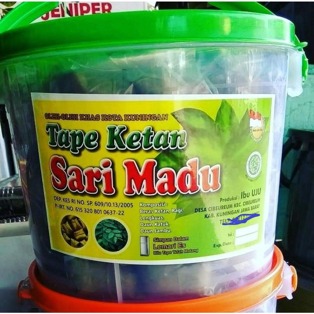 

Tape Ketan Sari Madu isi 50 pcs kemasan Tupperware