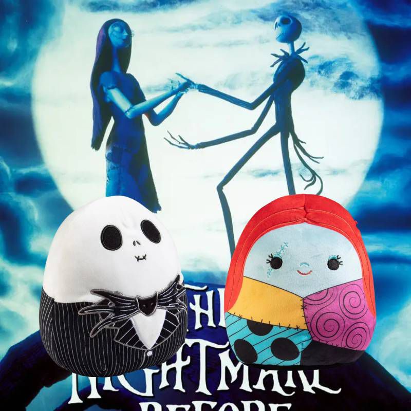 20cm Squishmallows The Nightmare Before Christmas Jack Sally Bat Pumpkin Plush toys