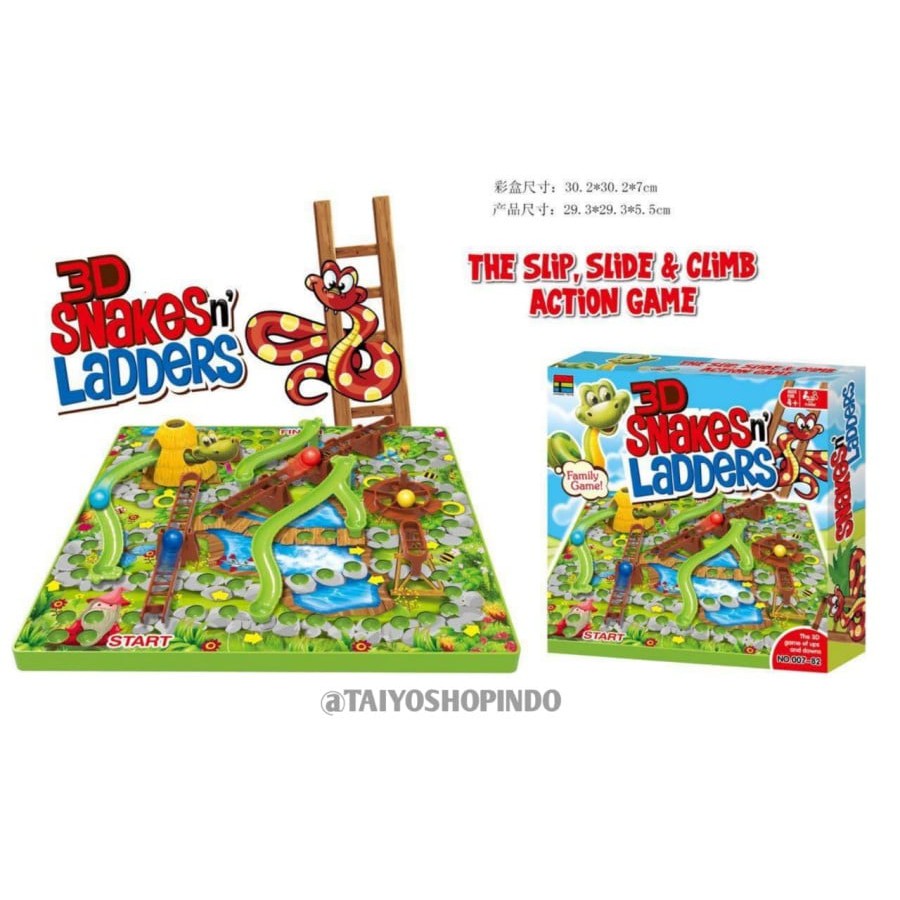 ULAR TANGGA 3 D JUMBO SNAKE AND LEADERS